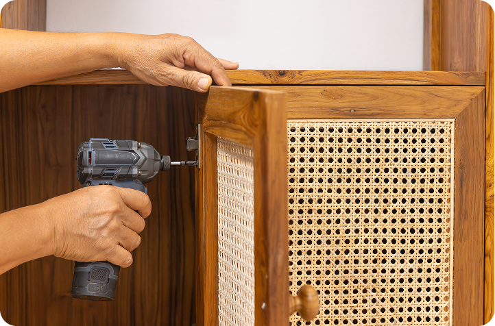 Installing a cabinet door